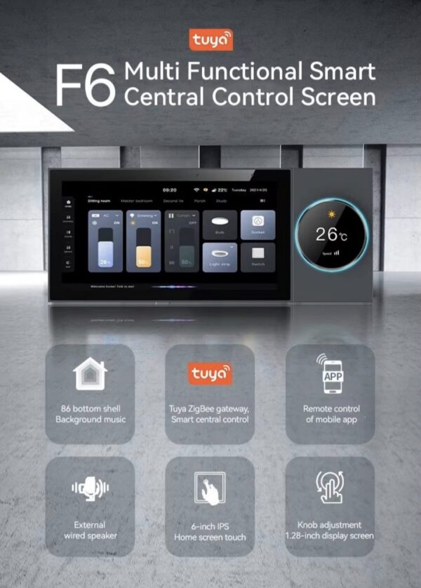 TUYA SMART CONTROL PANEL TOUCH SCREEN 6 INCH