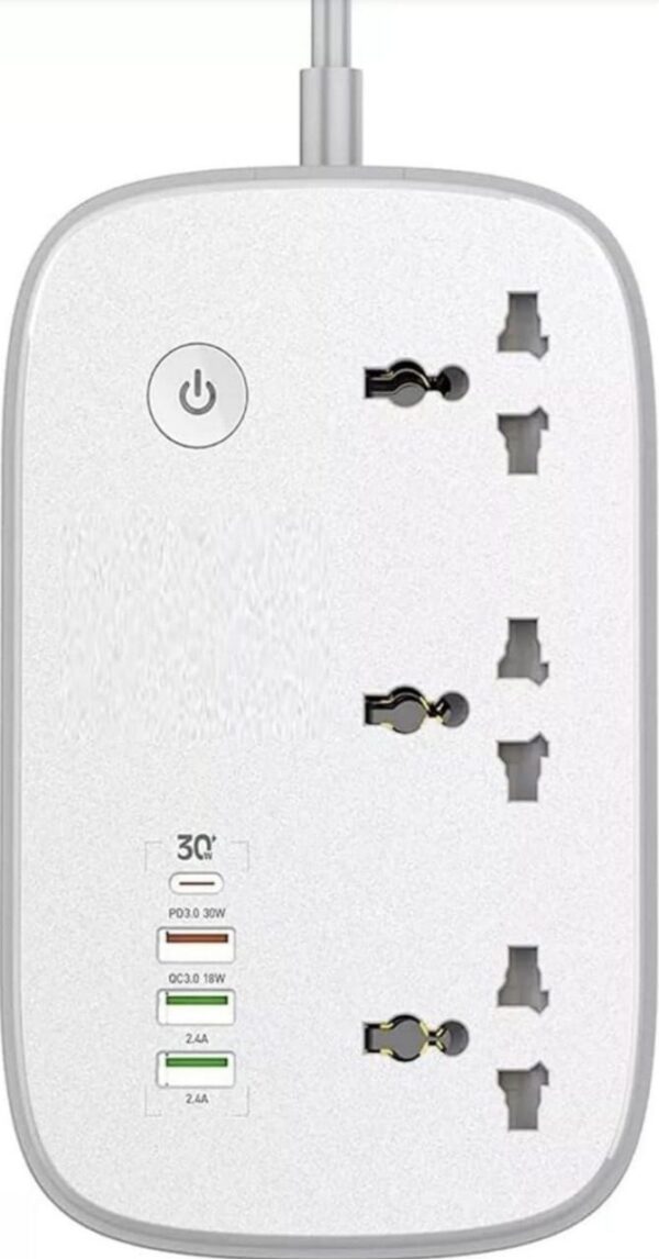Smart Wi-Fi Power Strip with 3 Universal AC Outlets, 1 PD Port, 1 QC 3.0 Power Port, 2 Auto-ID Outlets - Image 7