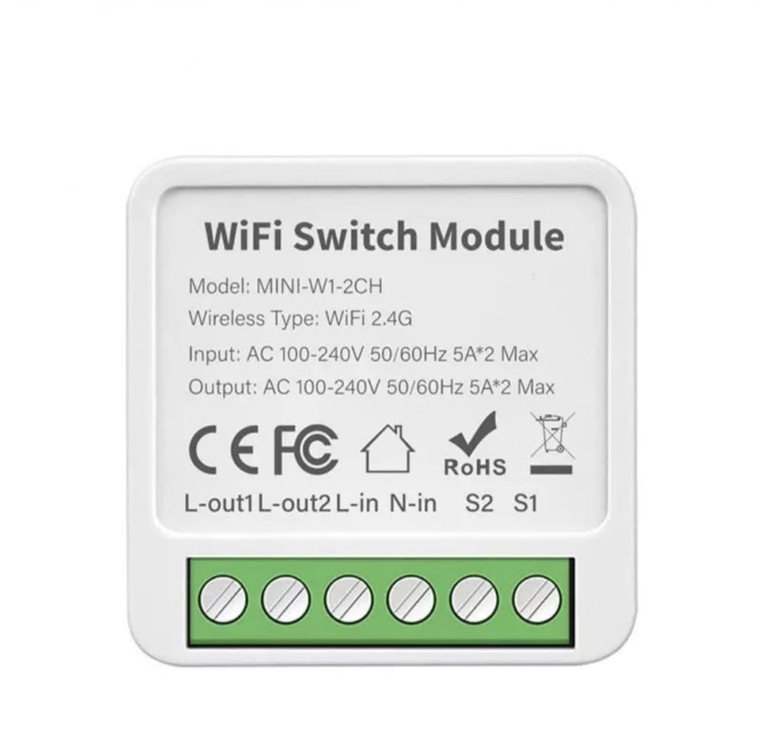 Tuya Wifi smart mini switch (2 GANG)
