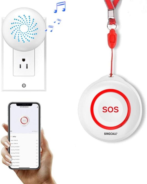 WiFi Emergency Call Button Smart TUYA SOS Caregiver Pager Phone Alert