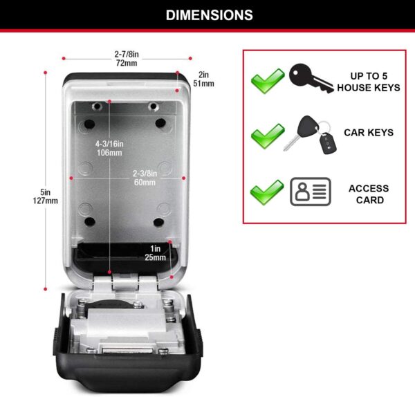Master Lock Light Up Dial Key Safe [Wall mounted] [Outdoor] - Image 3