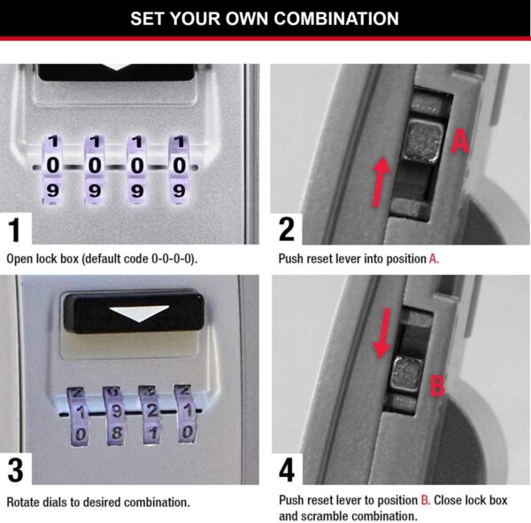 Master Lock Light Up Dial Key Safe [Wall mounted] [Outdoor] - Image 4