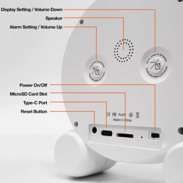 Tuya Wifi Alarm Portable Clock Camera HD 1080P, Night Vision, Motion Detection,  Home Security Surveillance, Wifi Clock IP Camera - Image 8