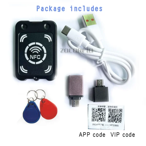 NFC Smart Card Encryption Decoder 13.56Mhz Tag Copier Replicator CUID/FUID Writer Key Clone USB Programmer