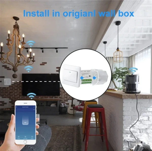 Tuya Smart WiFi Switch Breaker 16A 20A RF433Mhz Relay Module 2-way - Image 8