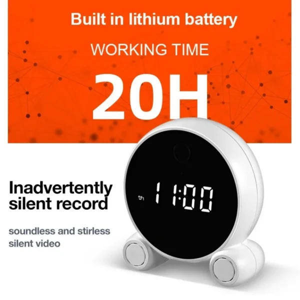 Tuya Wifi Alarm Portable Clock Camera HD 1080P, Night Vision, Motion Detection,  Home Security Surveillance, Wifi Clock IP Camera - Image 12