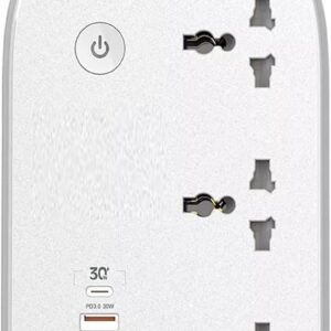 شريط طاقة Wi-Fi ذكي مع 3 منافذ تيار متردد عالمية ، 1 منفذ PD ، 1 منفذ طاقة QC 3.0 ، 2 منافذ معرف تلقائي