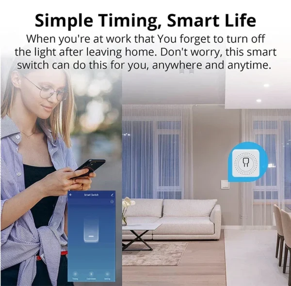 ⁦Tuya Smart WiFi Switch 16A 20A Breaker RF433Mhz وحدة التتابع 2-way التحكم في دعم عن بعد Alexa Google Home⁩ - الصورة ⁦11⁩
